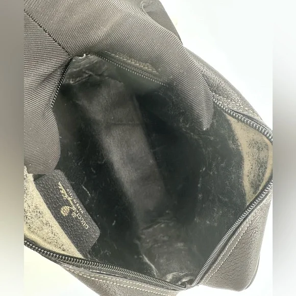 Vintage Gucci GG Monogram Black Crossbody Bag with Web Stripe & Gold Hardware - Picture 13 of 16